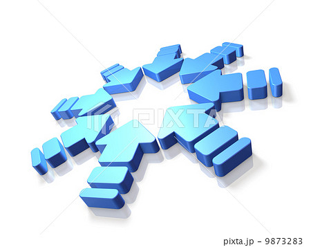 集結を表すアブストラクト3DCG 9873283