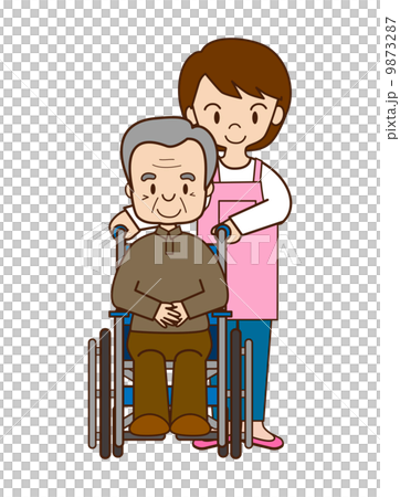 Wheelchair (elderly) - Stock Illustration [9873287] - PIXTA