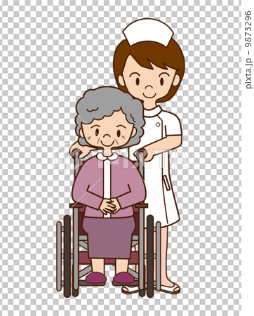 Nurses and elderly people - Stock Illustration [9873296] - PIXTA