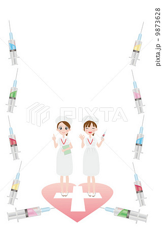 注射器と看護士のフレーム 9873628
