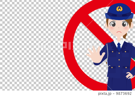 Banned marks and cops illustration 9873692