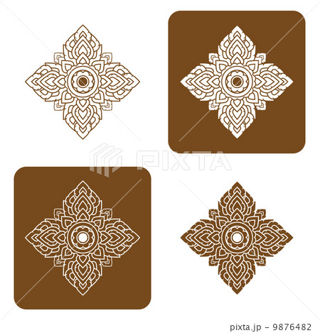 Vector artistic of traditional line thai. 9876482