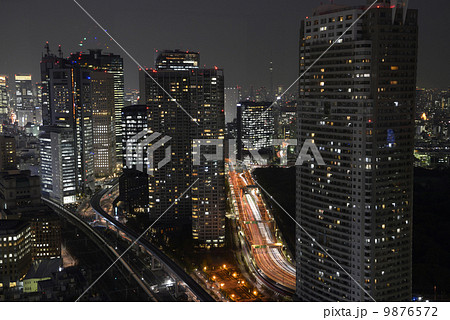 東京汐留の夜景 9876572