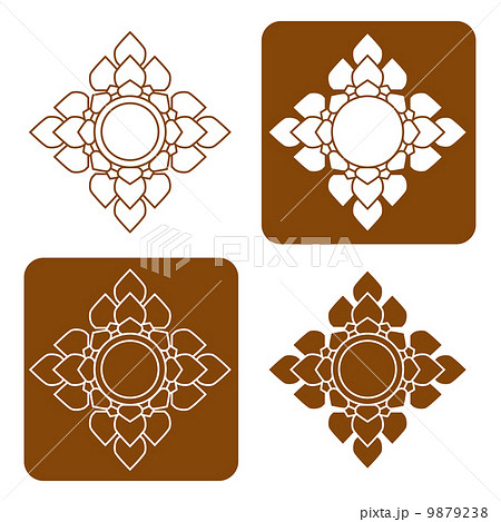 Line Thai art pattern illustration. Line Thai art pattern illustration. 9879238