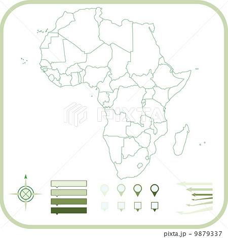 Africa Map, Vector illustration. 9879337