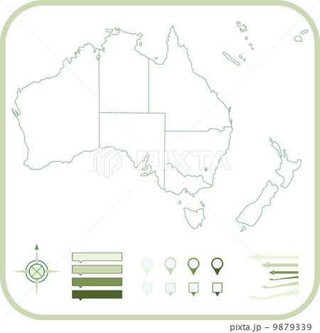 Australia Map, Vector illustration. 9879339