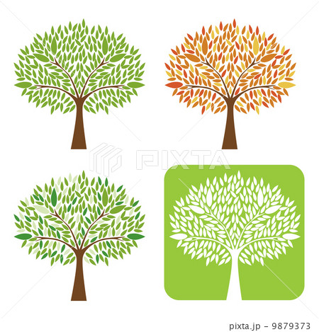 Set of trees Vector Illustration. 9879373