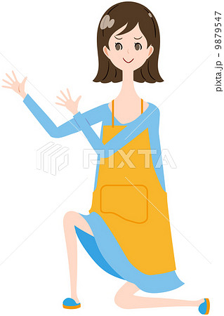 女性 エプロン 引き立て役 女性 エプロン 引き立て役 9879547