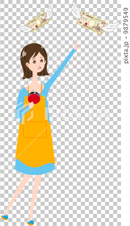 女性　エプロン　支出 9879549