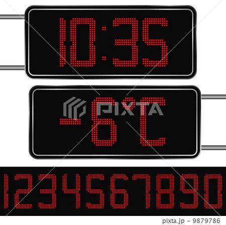 Digital Clock and Thermometer 9879786