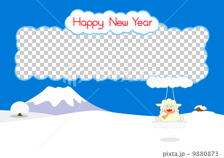 Sweep of winter sheep 9880873