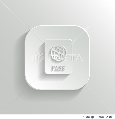 Passport icon - vector white app button Passport icon - vector white app button 9881236