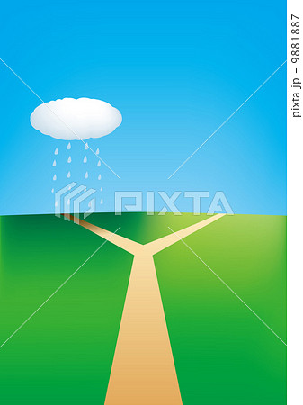 Y字路雨降り Y字路雨降り 9881887