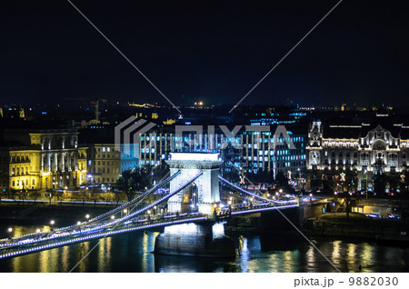 Bridge in Budapest at the night Bridge in Budapest at the night 9882030