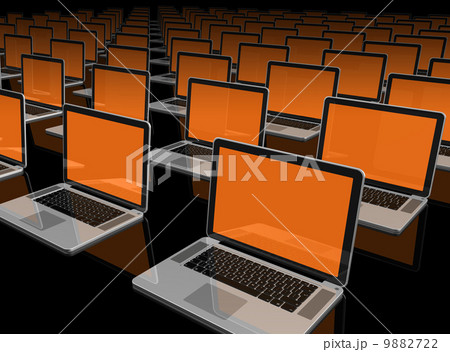Laptop computers isolated on black 9882722
