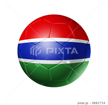 Soccer football ball with Gambia flag 9882734