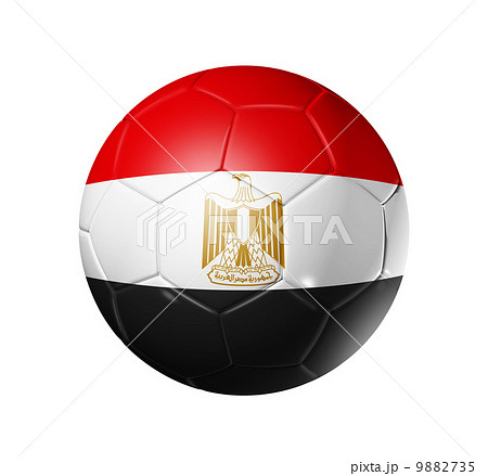 Soccer football ball with Egypt flag 9882735
