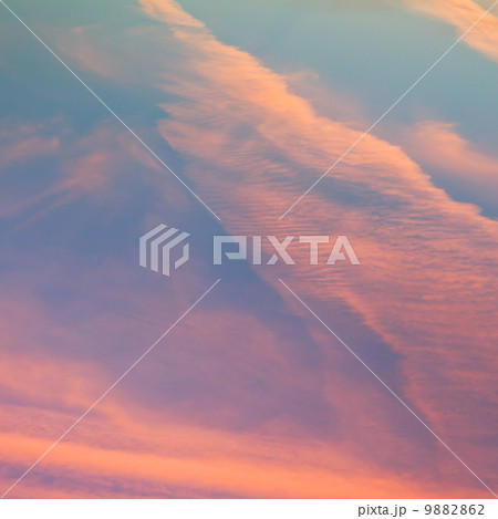 evening blue sky with pink sunset clouds evening blue sky with pink sunset clouds 9882862