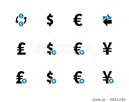 Exchange Rate duotone icons on background Exchange Rate duotone icons on background 9883284