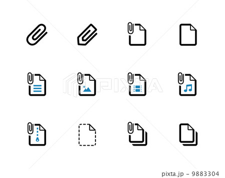 File Clip duotone icons on white background. File Clip duotone icons on white background. 9883304