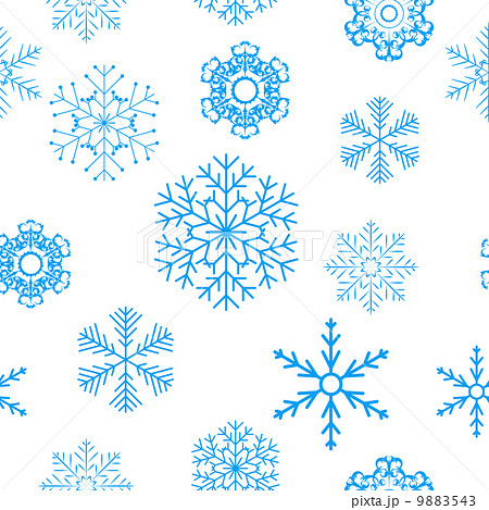 Snowflakes seamless pattern vector illustration 9883543