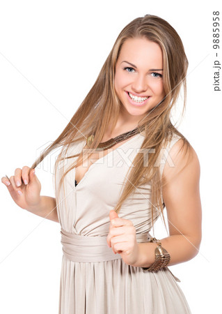 Cheerful young blond woman Cheerful young blond woman 9885958