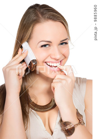 Portrait of cheerful blond woman Portrait of cheerful blond woman 9885960