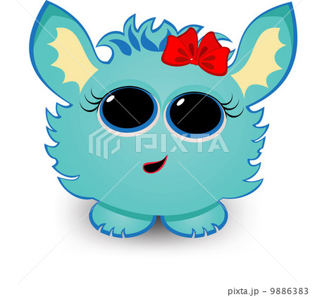 Cute  creature with bow on its head. 9886383