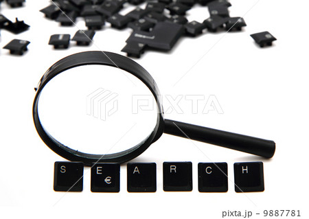 search (keyboard keys) and magnify glass search (keyboard keys) and magnify glass 9887781