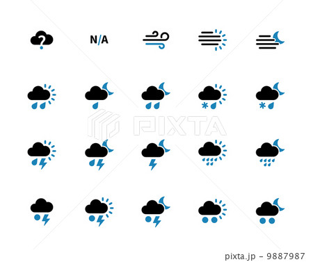Weather duotone icons on white background. Weather duotone icons on white background. 9887987