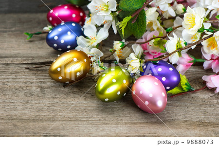 spring flowers and easter eggs decoration spring flowers and easter eggs decoration 9888073