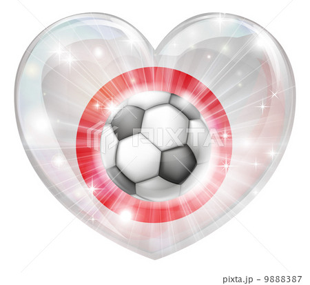 Japan soccer heart flag Japan soccer heart flag 9888387
