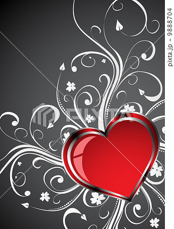 Valentines Day grunge background with Hearts 9888704