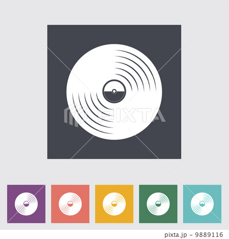 Record flat icon. 9889116