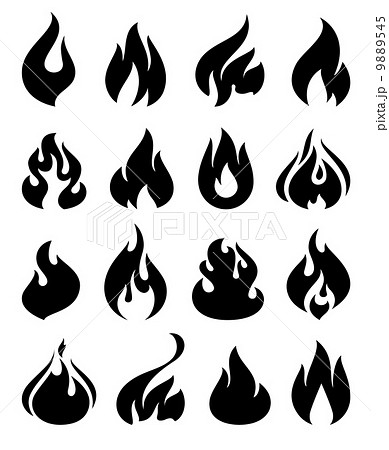 Fire flames, set icons Fire flames, set icons 9889545