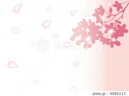 舞い散る桜の花びらのイラスト素材