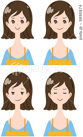 女性 表情 ドヤ顔のイラスト素材