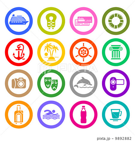 Travel, Vacation & Recreation, icons set 9892882