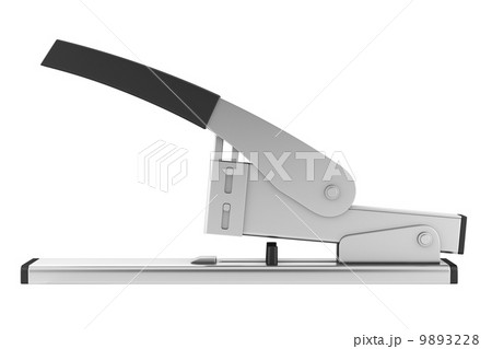 metallic stapler isolated on white background 9893228