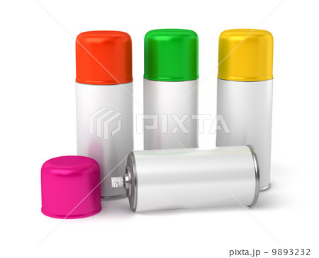 color spray cans isolated on white background 9893232