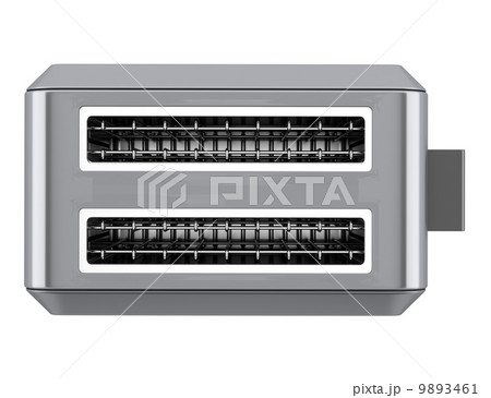 top view of toaster isolated on white background 9893461