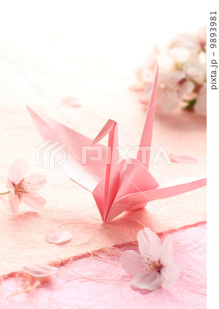 桜・折り鶴Aタテ02 9893981