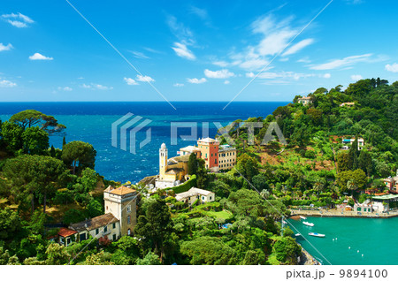Portofino village on Ligurian coast, Italy Portofino village on Ligurian coast, Italy 9894100