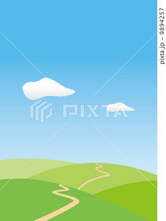 丘陵と空と道 丘陵と空と道 9894257