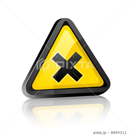 three-dimensional Hazard warning sign three-dimensional Hazard warning sign 9894311