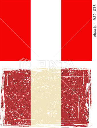 Peruvian grunge flag. Vector 9894838