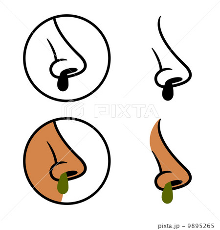 human nose snot booger cold symbols 9895265