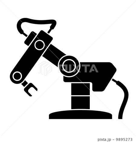 robotic arm black symbol robotic arm black symbol 9895273