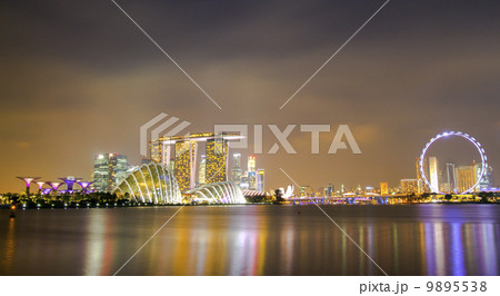 Singapore city skyline at night Singapore city skyline at night 9895538