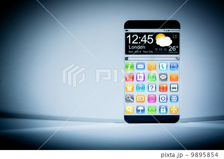 Smart phone with a transparent display. 9895854